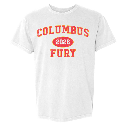 Columbus Fury Classic Varsity T-Shirt White