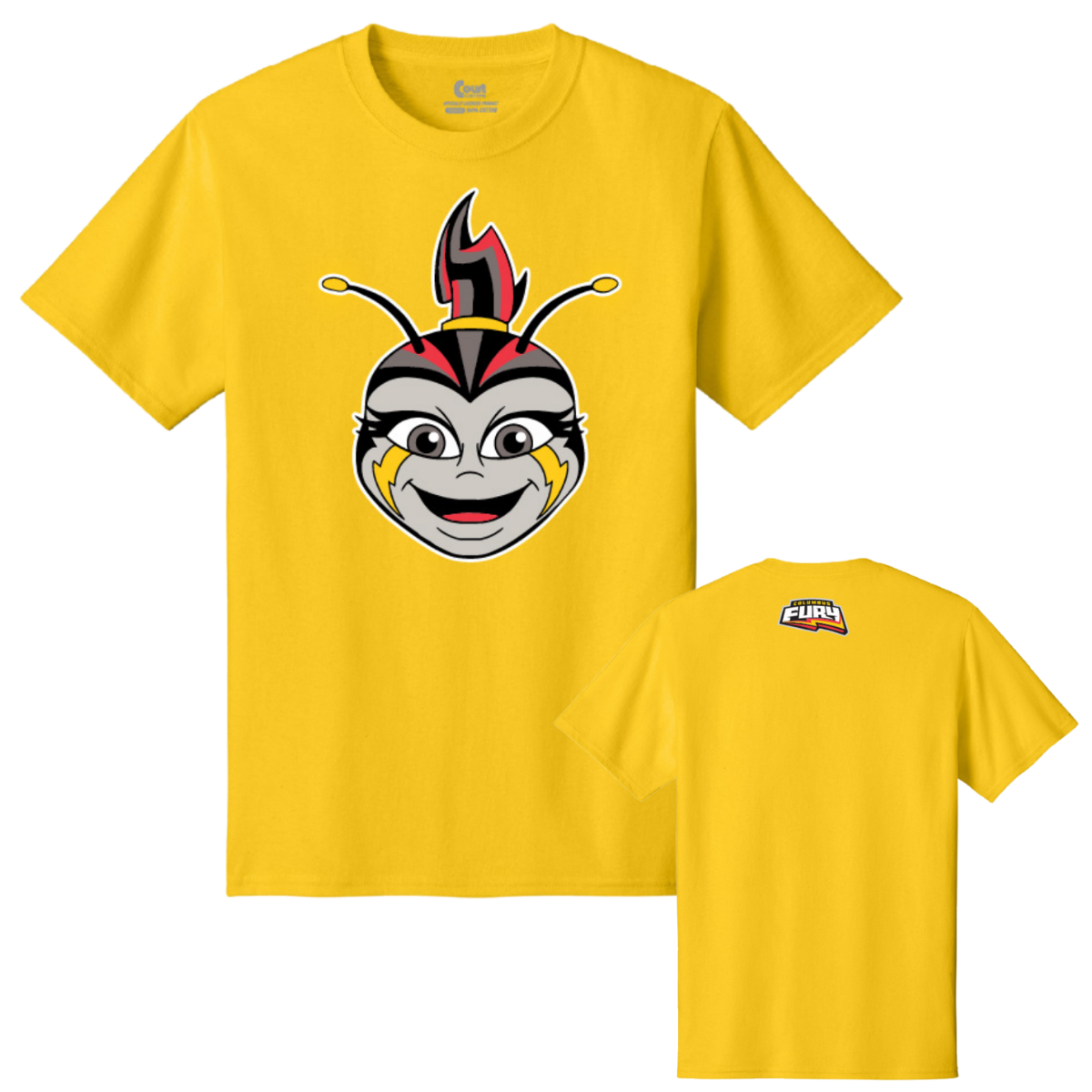 Columbus Fury Lumi Face T-Shirt Lemon Both