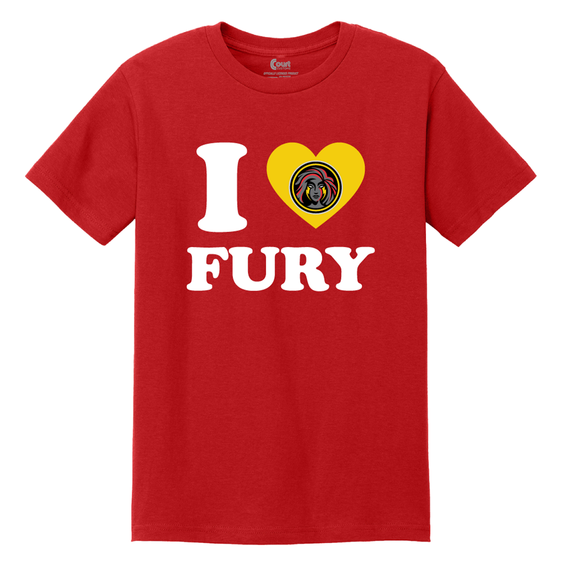 Columbus Fury I Heart Fury T-Shirt Red