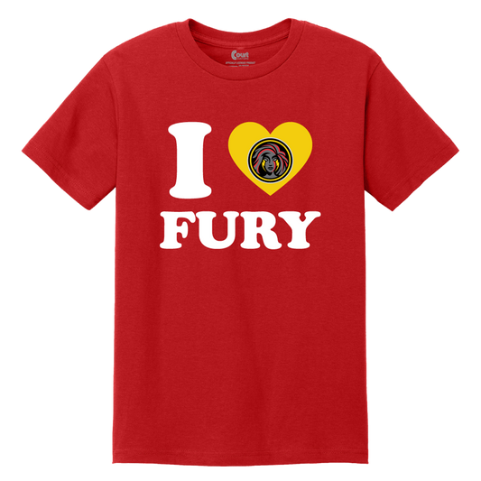 Columbus Fury I Heart Fury T-Shirt Red