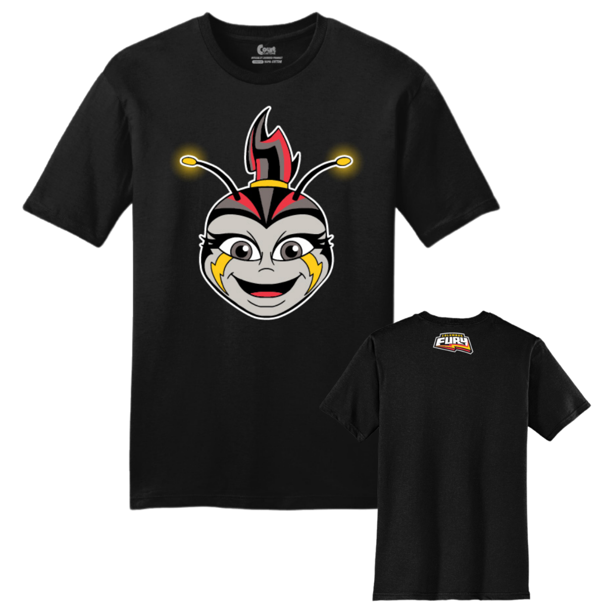 Columbus Fury Lumi Face T-Shirt Black Both