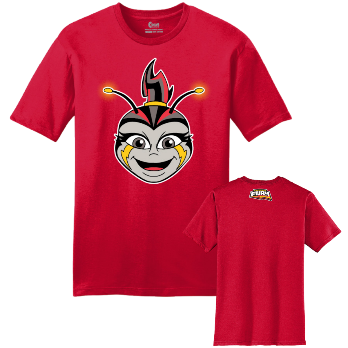 Columbus Fury Lumi Face T-Shirt Red Both