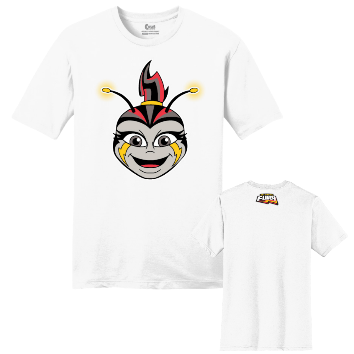 Columbus Fury Lumi Face T-Shirt White Both