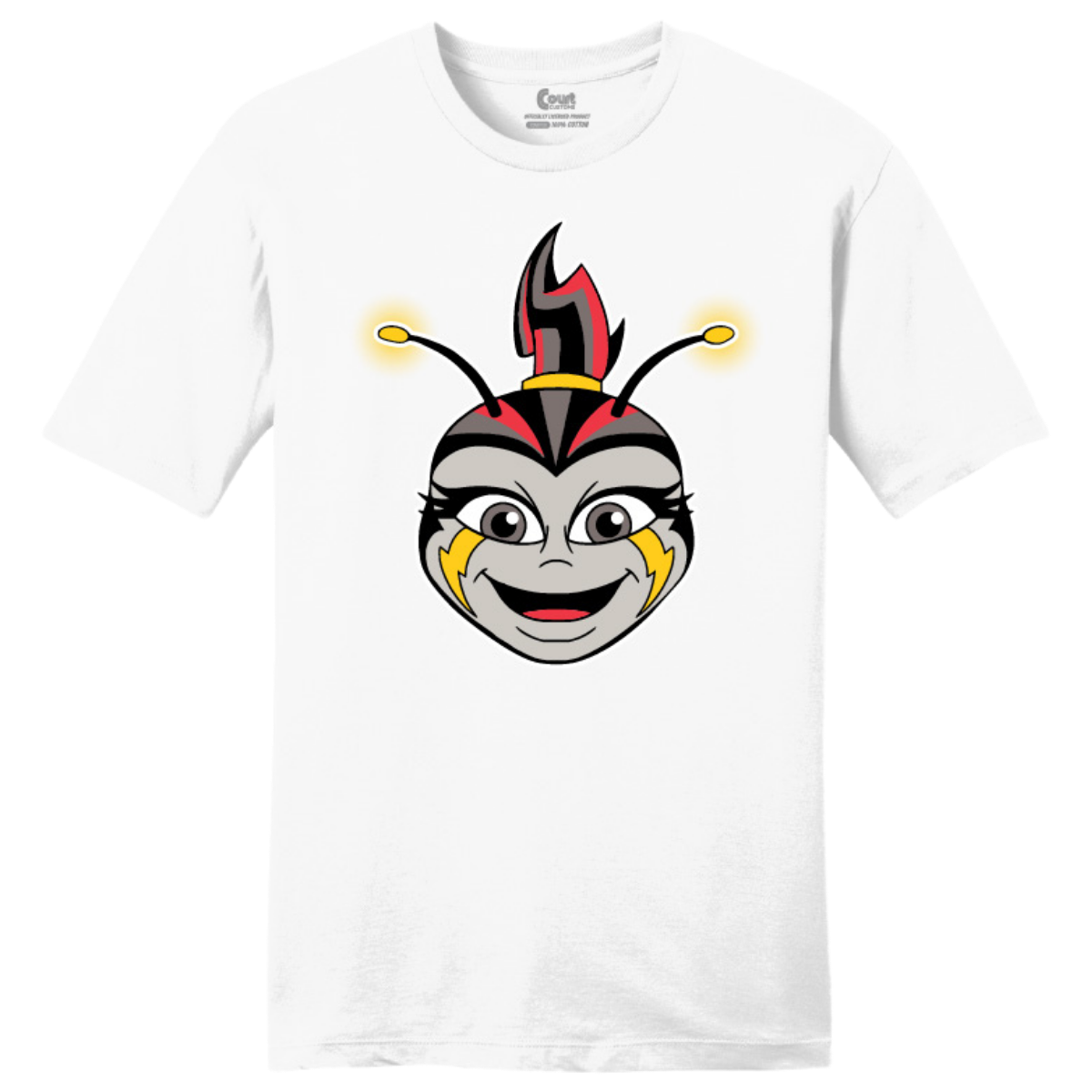 Columbus Fury Lumi Face T-Shirt White Front