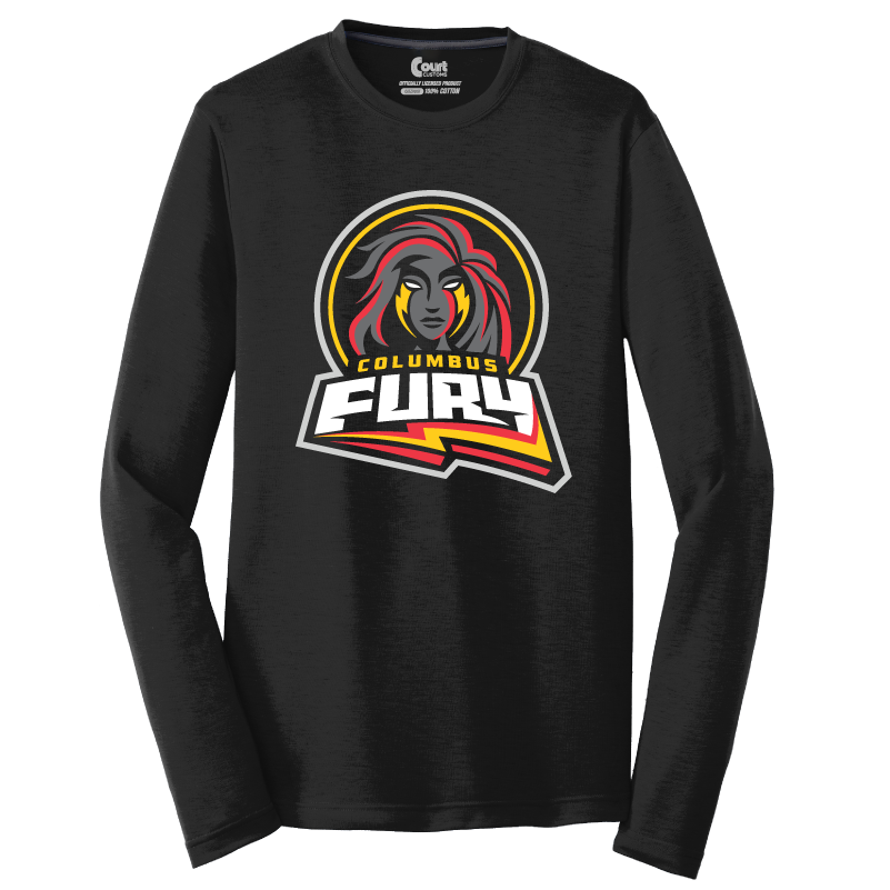 Columbus Fury Primary Logo Performance Long Sleeve T-Shirt