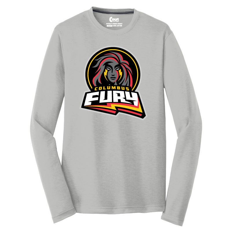 Columbus Fury Primary Logo Performance Long Sleeve T-Shirt