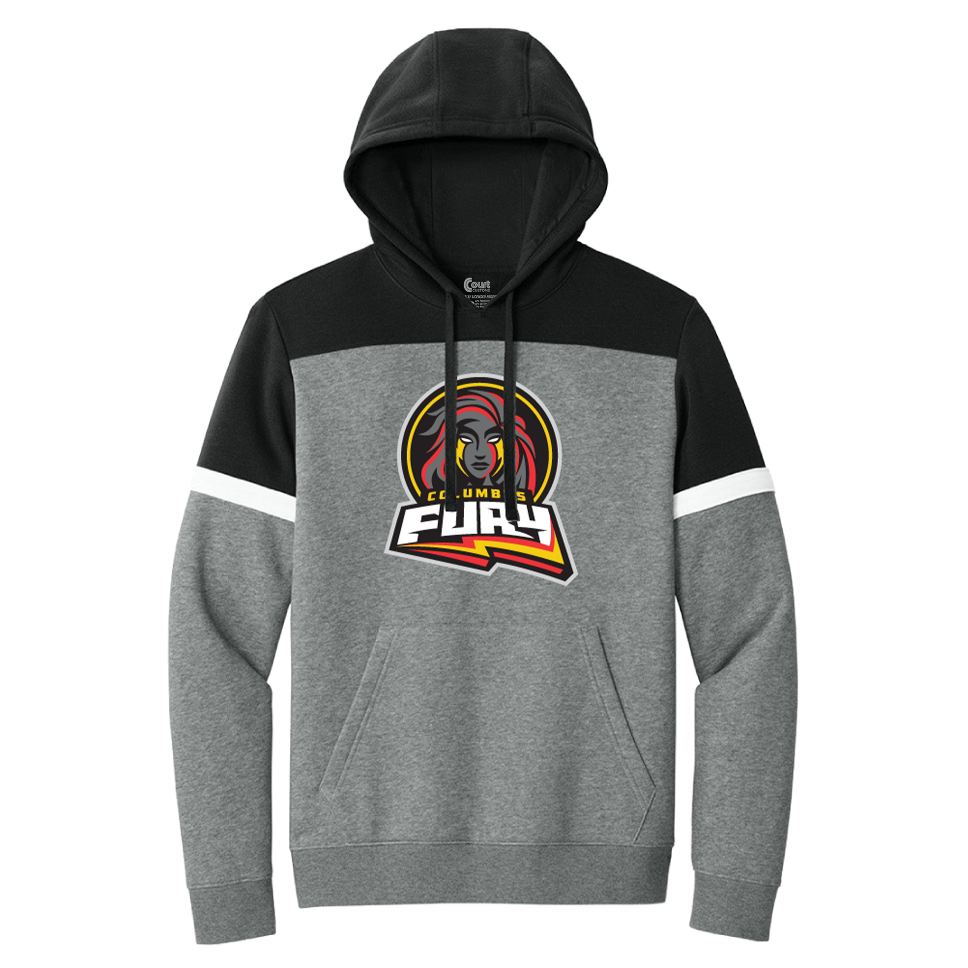 Columbus Fury Sideline Colorblock Logo Hoodie