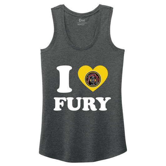 Columbus Fury Womens I Heart Fury Tank Black Frost
