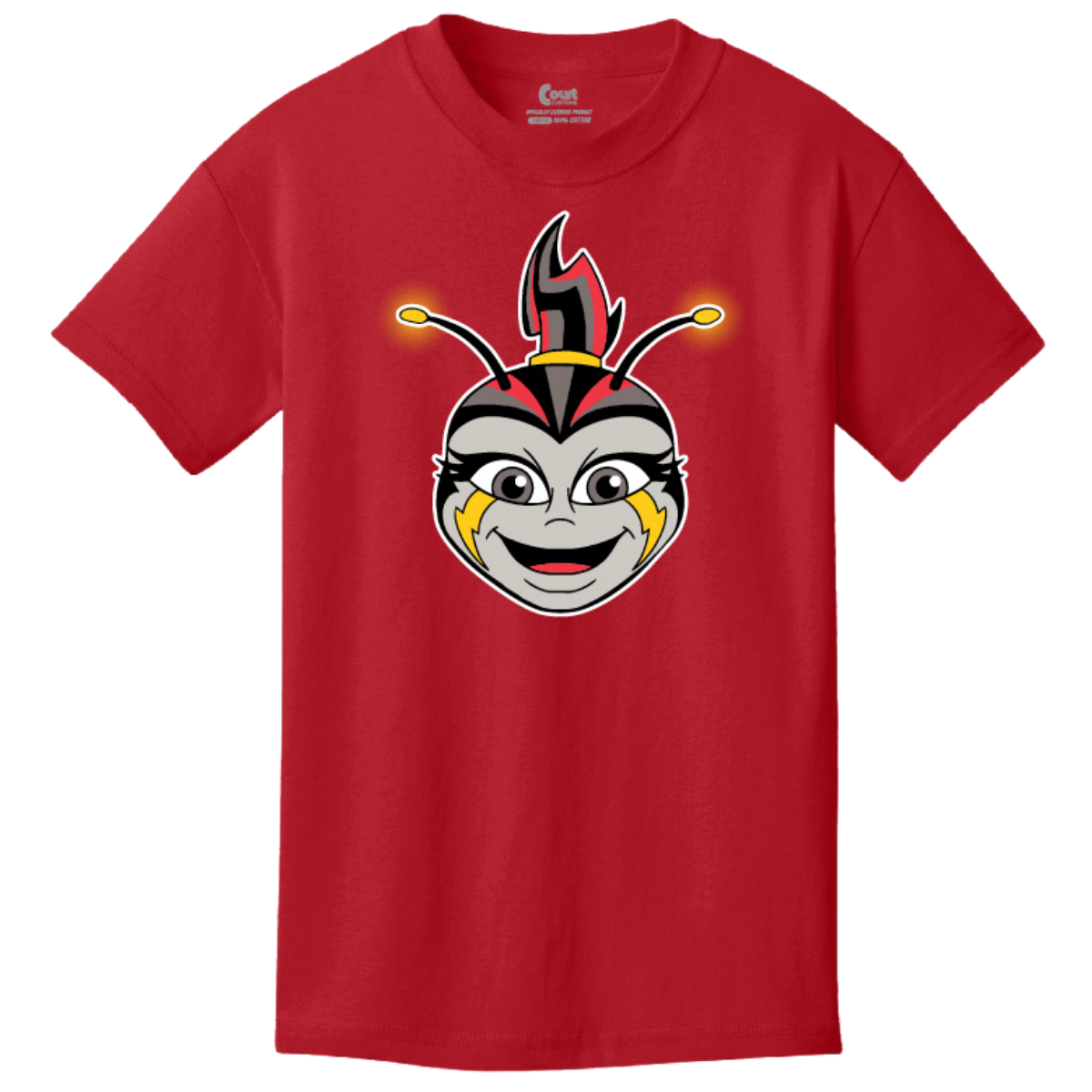 Columbus Fury Youth Lumi Face T-Shirt Red Front