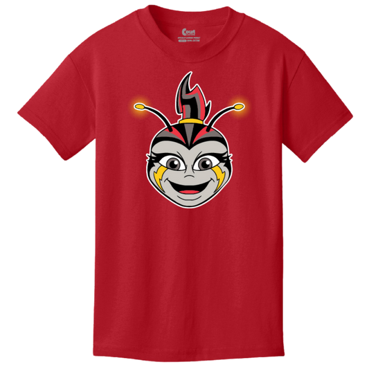 Columbus Fury Youth Lumi Face T-Shirt Red Front