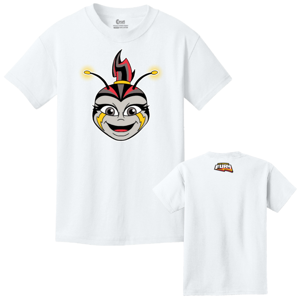 Columbus Fury Youth Lumi Face T-Shirt White Both