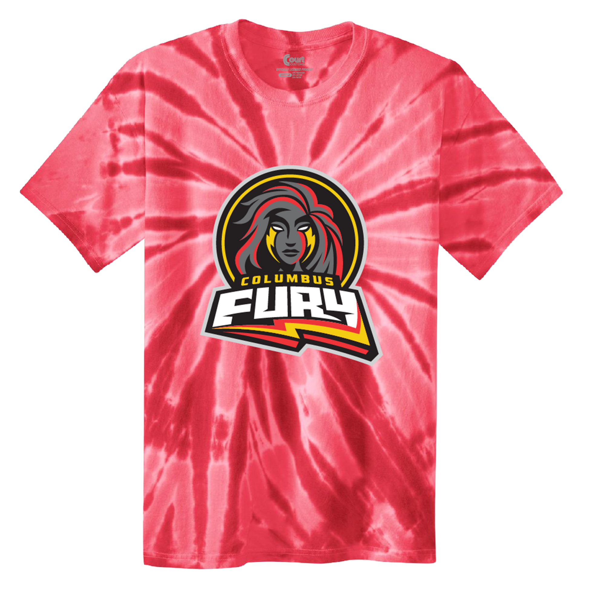 Columbus Fury Youth Primary Logo Tie-Dye T-Shirt